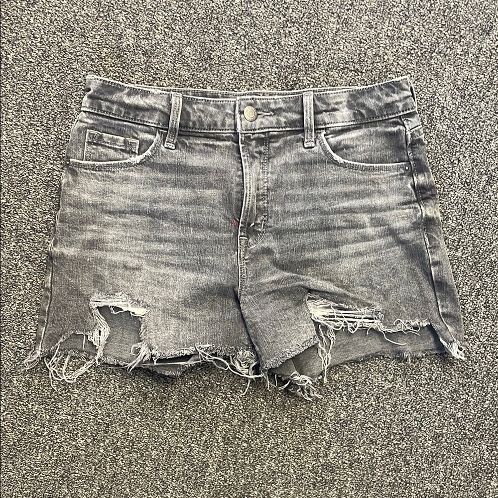 Old Navy Gray Distressed Jean Shorts